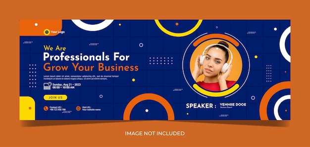 Modern banner template design for business webinar