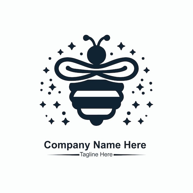 Modern bee hive logo design