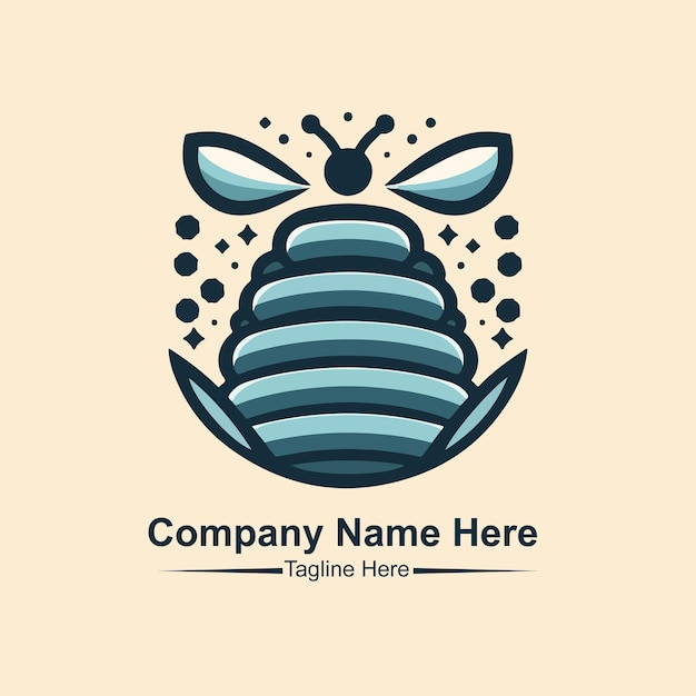 Modern bee hive logo design