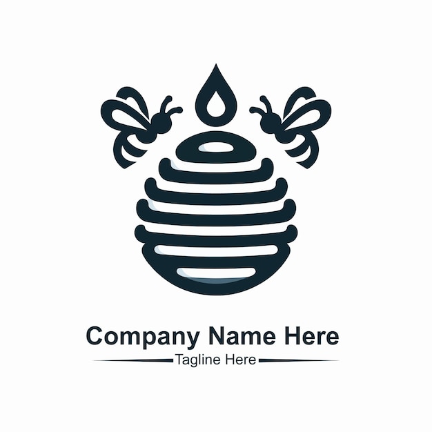 Modern bee hive logo design