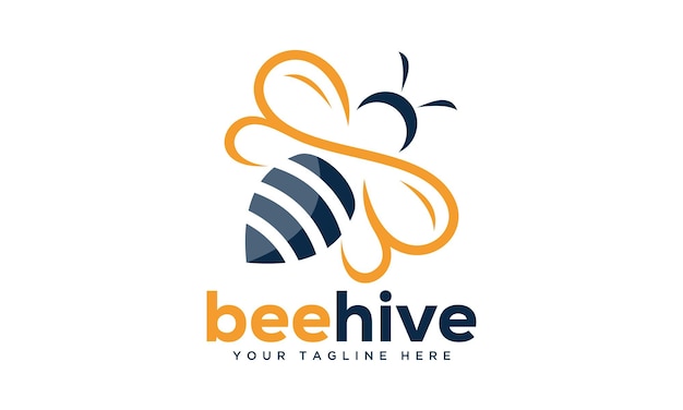 modern bee hive logo design