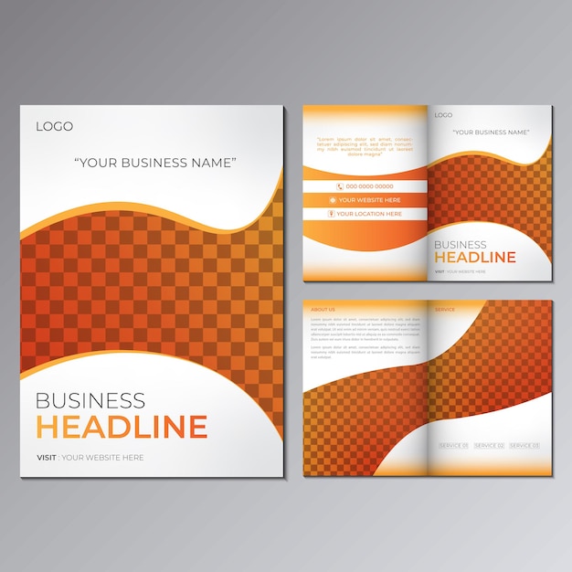 modern bifold brochure design template