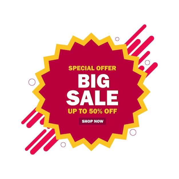 Modern Big sale banner Discounts sticker