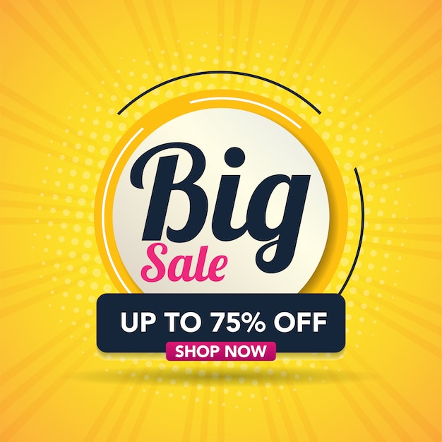 Modern Big Sale Banner vector illustration