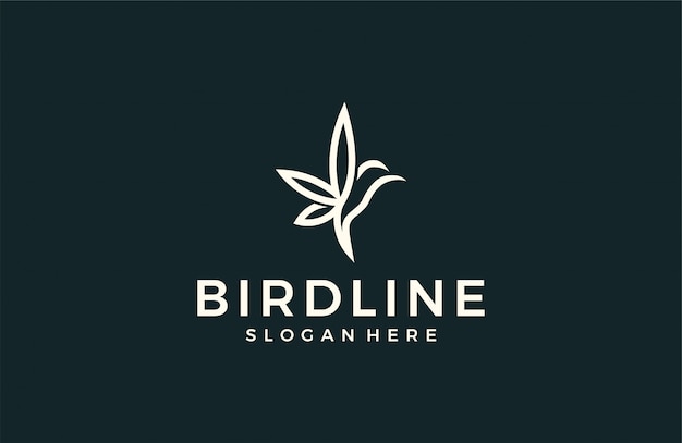 Modern bird abstract logo