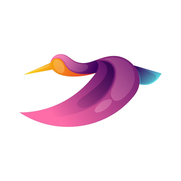 Modern Bird abstract logo