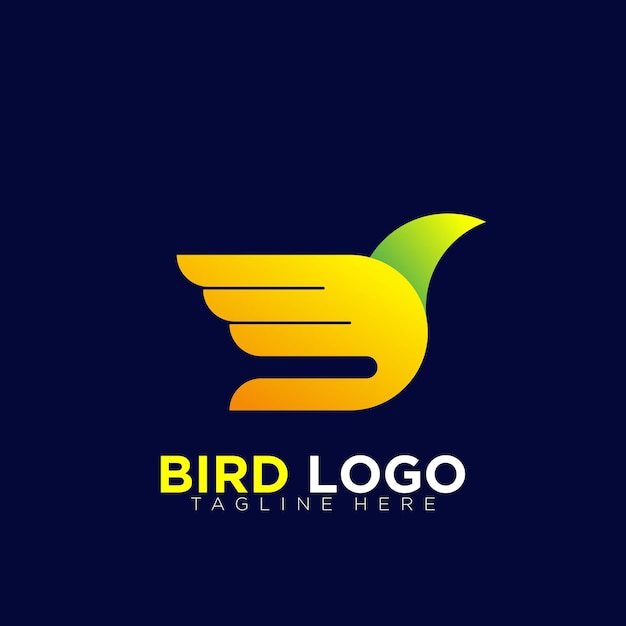 Modern bird logo design for business company brand