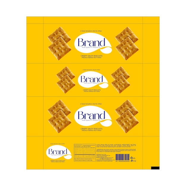 Vector modern biscuits label design in editable eps collection