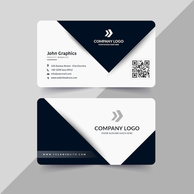 Modern Black Business Card