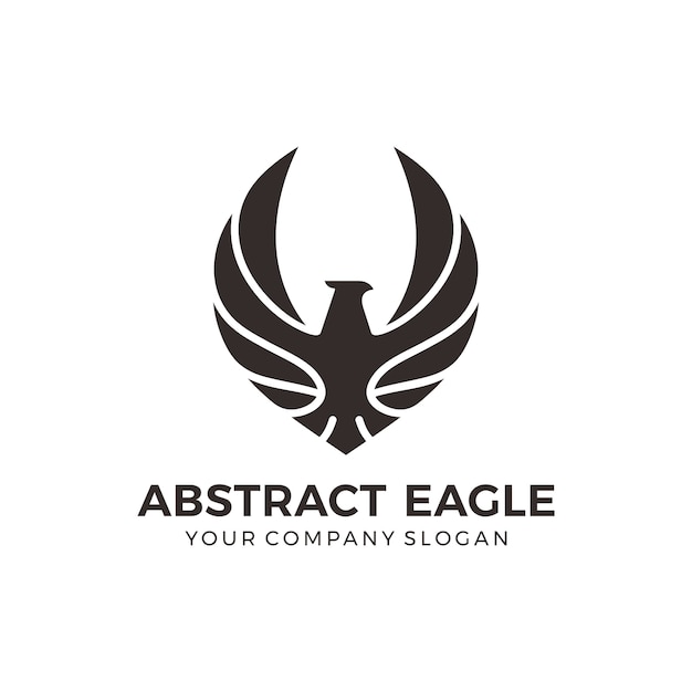 Modern black eagle logo