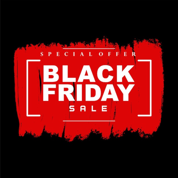 Modern black friday brush stroke background