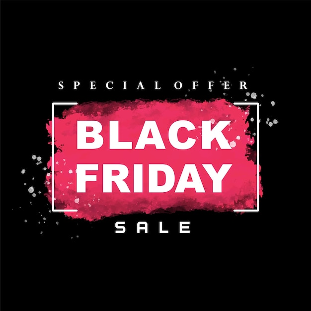 Modern black friday brush stroke background