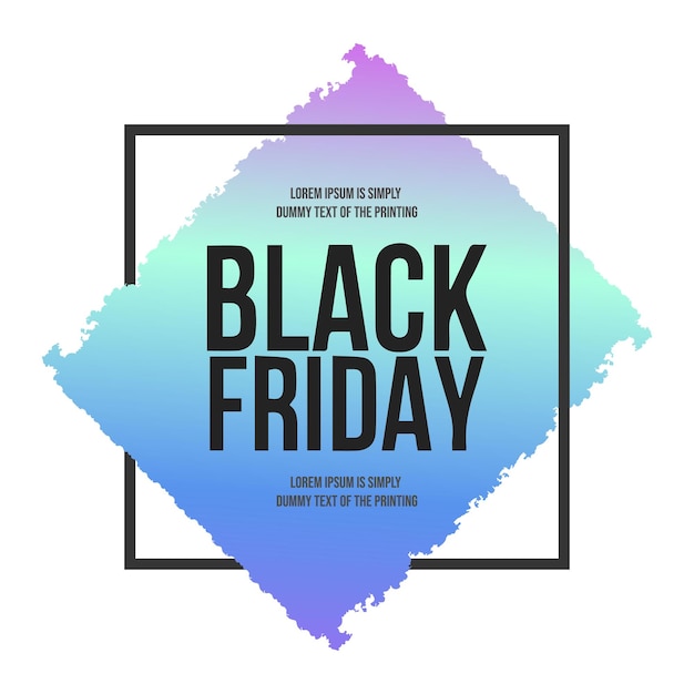 Modern black friday brush stroke background