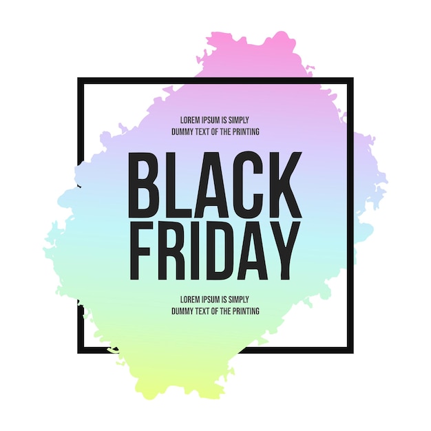 Modern black friday brush stroke background