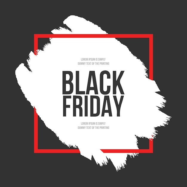 Modern black friday brush stroke background