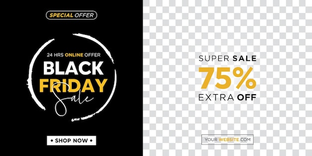 Modern black friday sale banner background