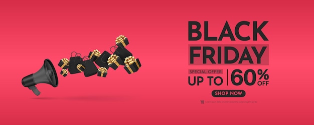 Vector modern black friday super sale banner for business marketing