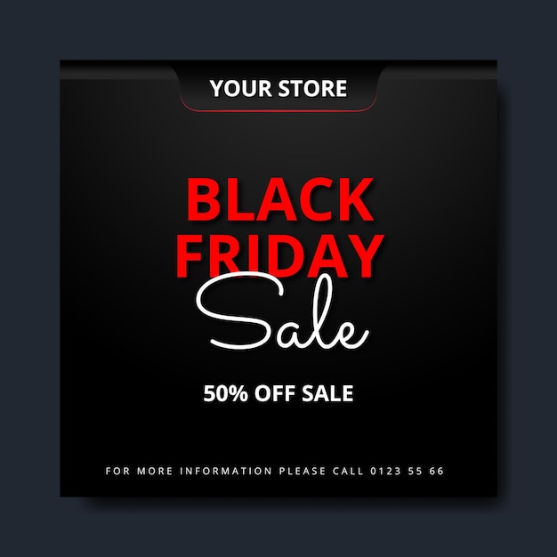 Modern black friday super sale banner