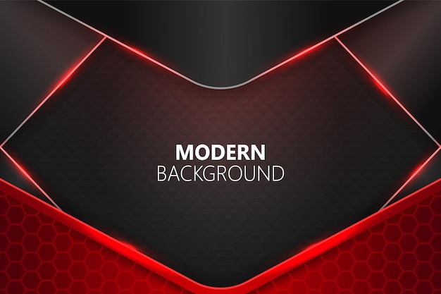 Modern black and red background with element