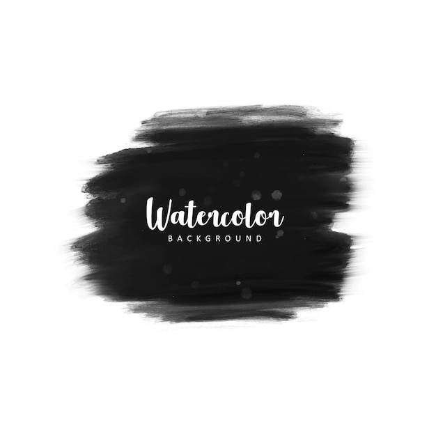 Modern black watercolor brush strokes