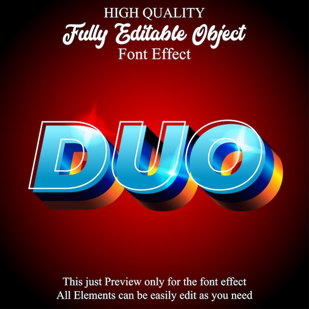 modern blink bold 3d editable font effect