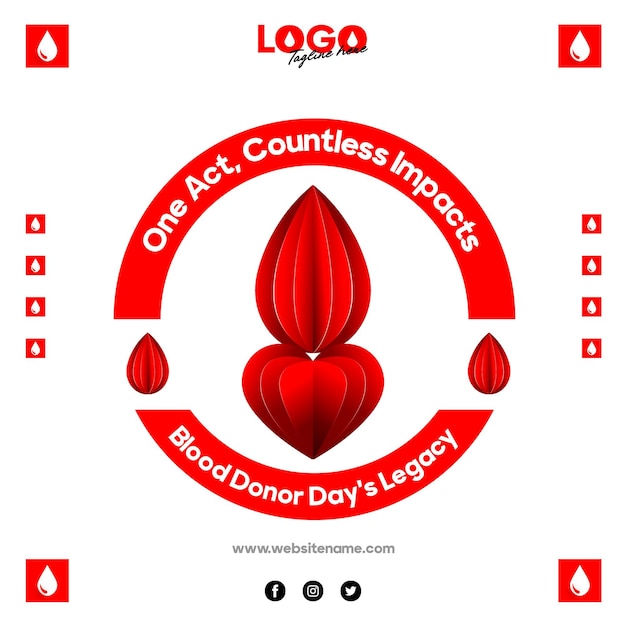 Modern Blood Donor Day Templates