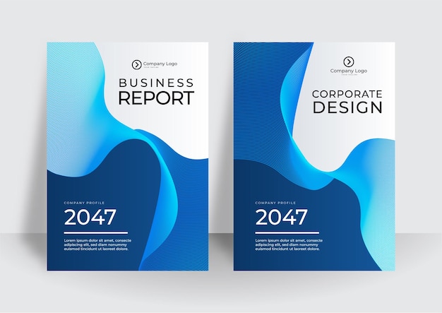 Modern blue abstract background for business cover design template