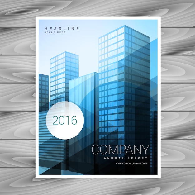 modern blue abstract company brochure template design vector