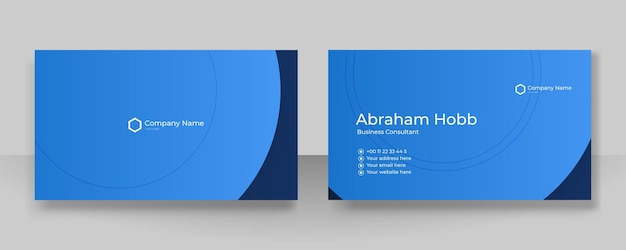 Modern Blue Business Card Creative and Clean Business Card Template