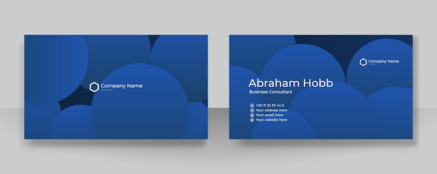 Modern Blue Business Card Creative and Clean Business Card Template