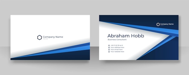 Modern Blue Business Card Creative and Clean Business Card Template