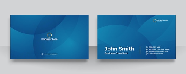 Modern blue business card design