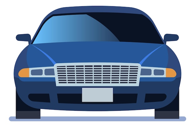 Modern blue car icon Road traffic transport