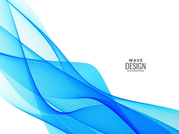 Modern blue flowing stylish wave background illustration pattern vector