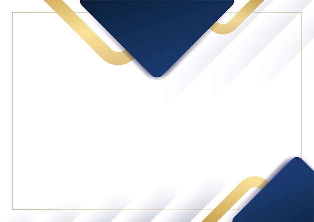 Modern blue and gold abstract background. Vector abstract graphic design banner pattern background template.