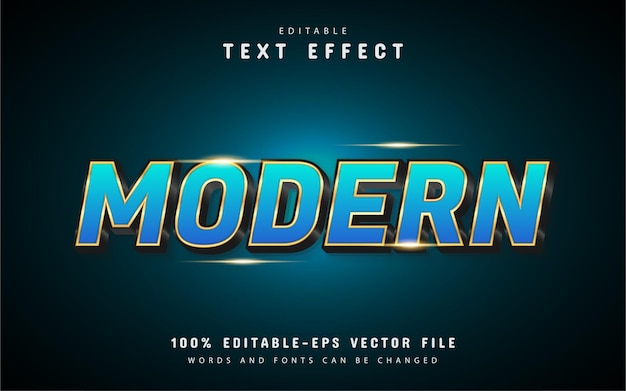 Modern blue gold text effect