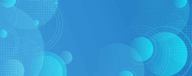 Modern blue gradient circle banner