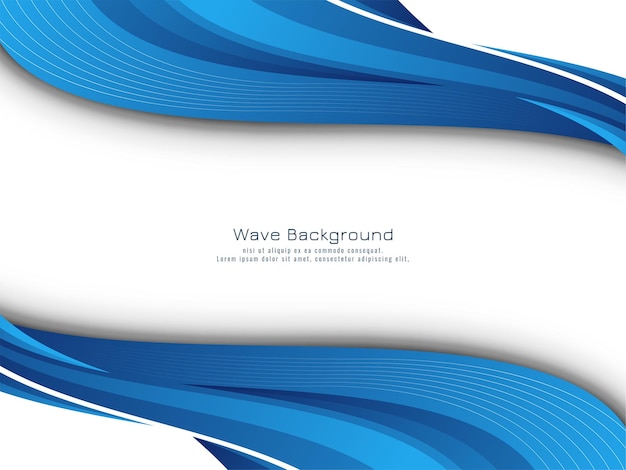 Modern blue wave design decorative background vector