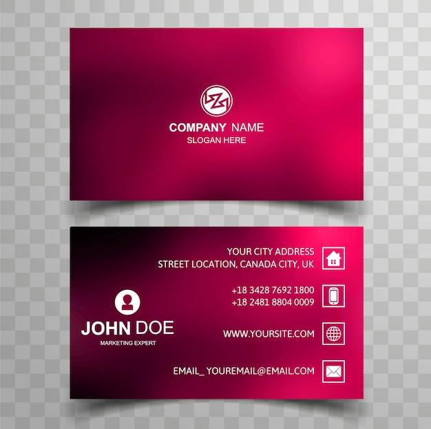 Modern blurred business card