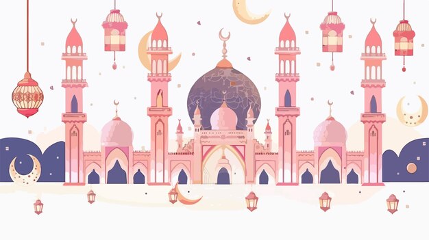 Modern Bohemian Style Ramadan Mubarak Greeting Card