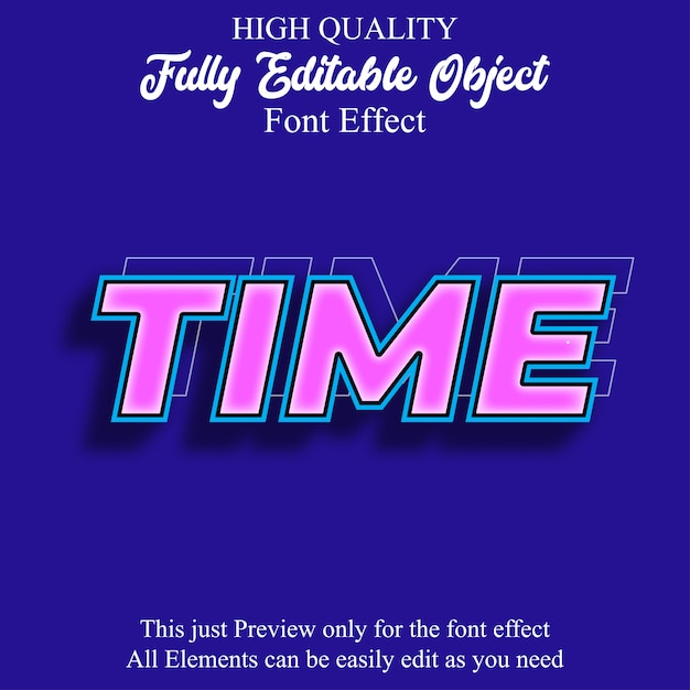 modern bold 3d text style editable font effect