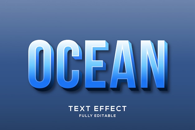 Modern Bold Blue Text Effect