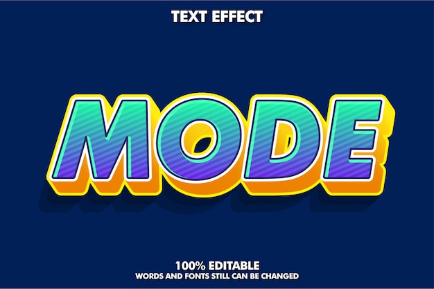 Modern bold font effect with gradient extrude