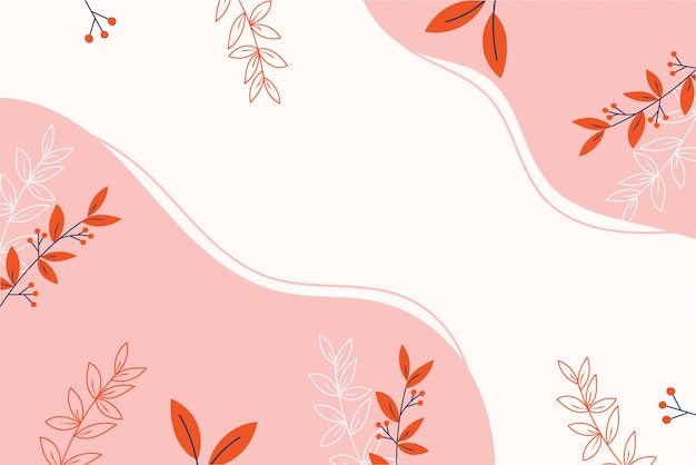 Modern botanical background design in pink colors with space for text.Floral banner template.