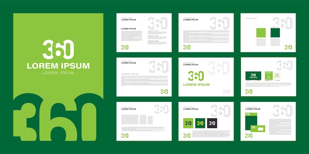 Vector modern brand manual template design