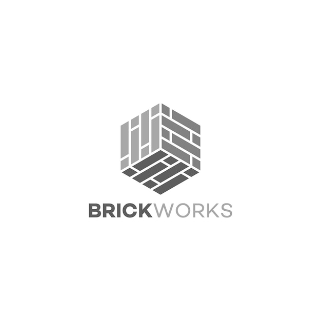 Modern Brick logo vector, Modern Flat Brick logo, Brick Work simple modern logo template