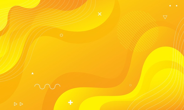 Modern bright yellow color wave style background