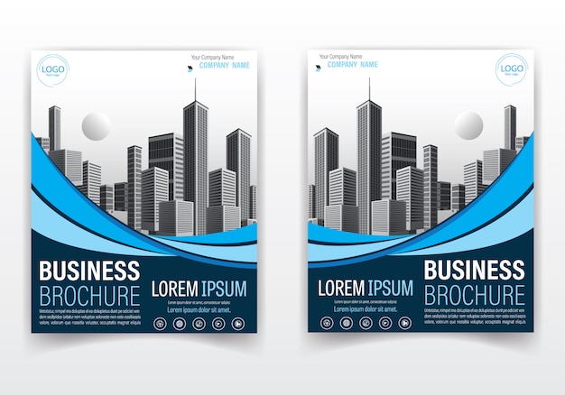 Modern Brochure and Cover Design Blue Color