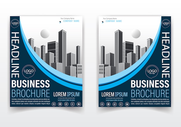 Modern Brochure and Cover Design Blue Color