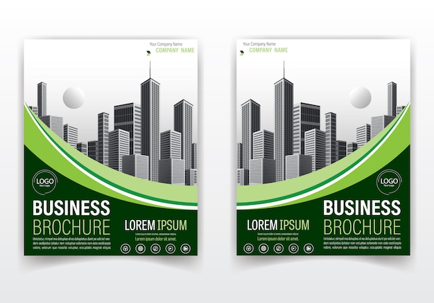 Modern Brochure and Cover Design Green Color